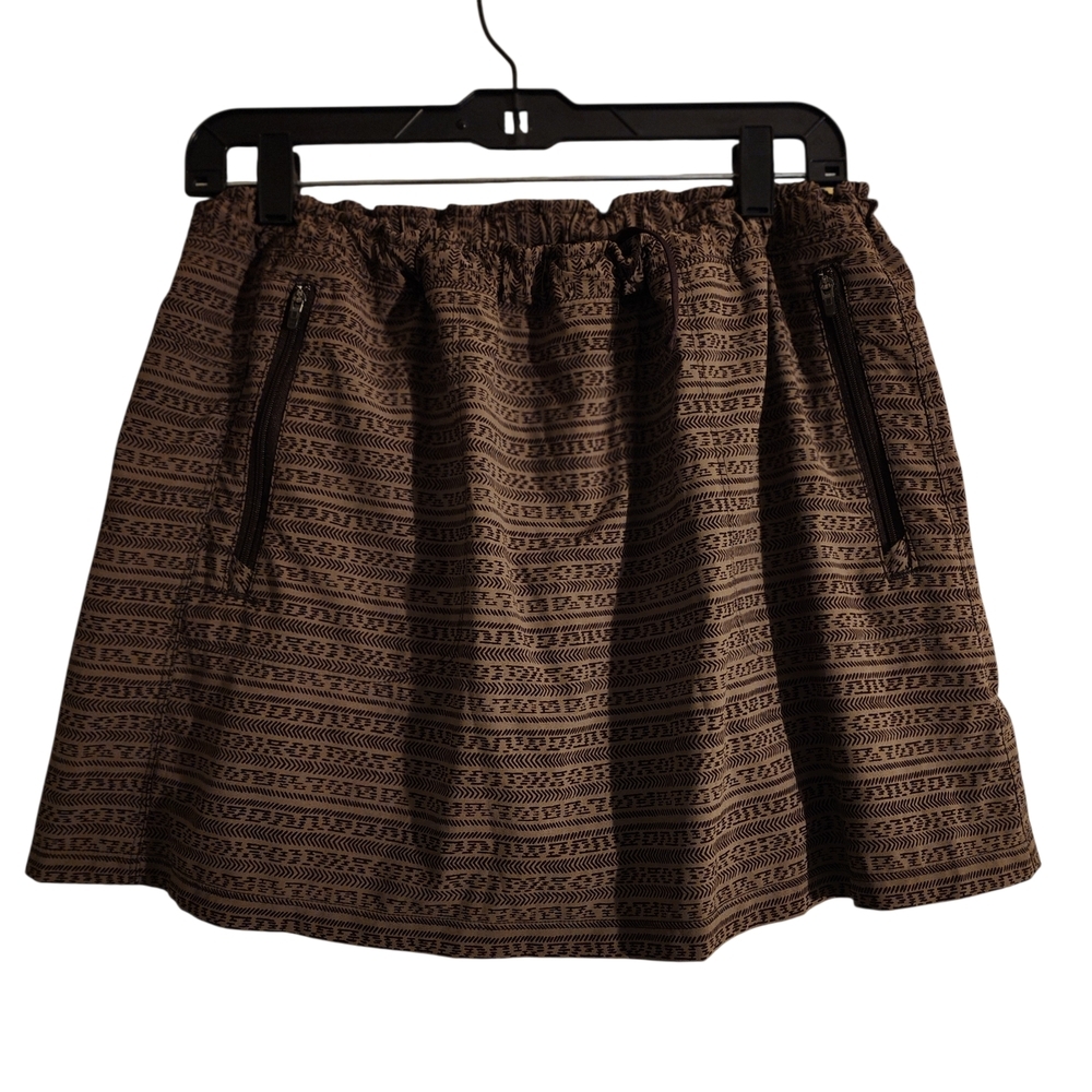 L.L. Bean Womens Patterned Skirt With Built In Shorts